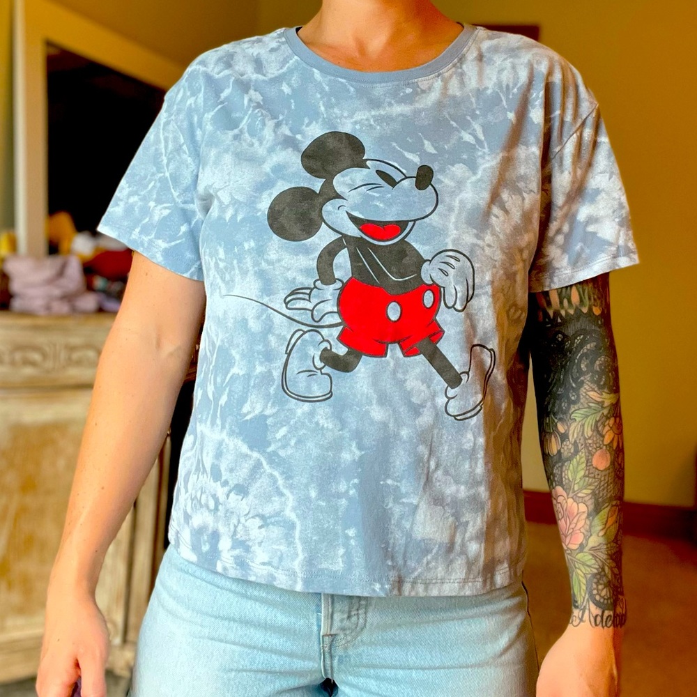 Disney Mickey Mouse tie dye crop top